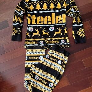 NFL Steelers Black and Gold Pajama Set